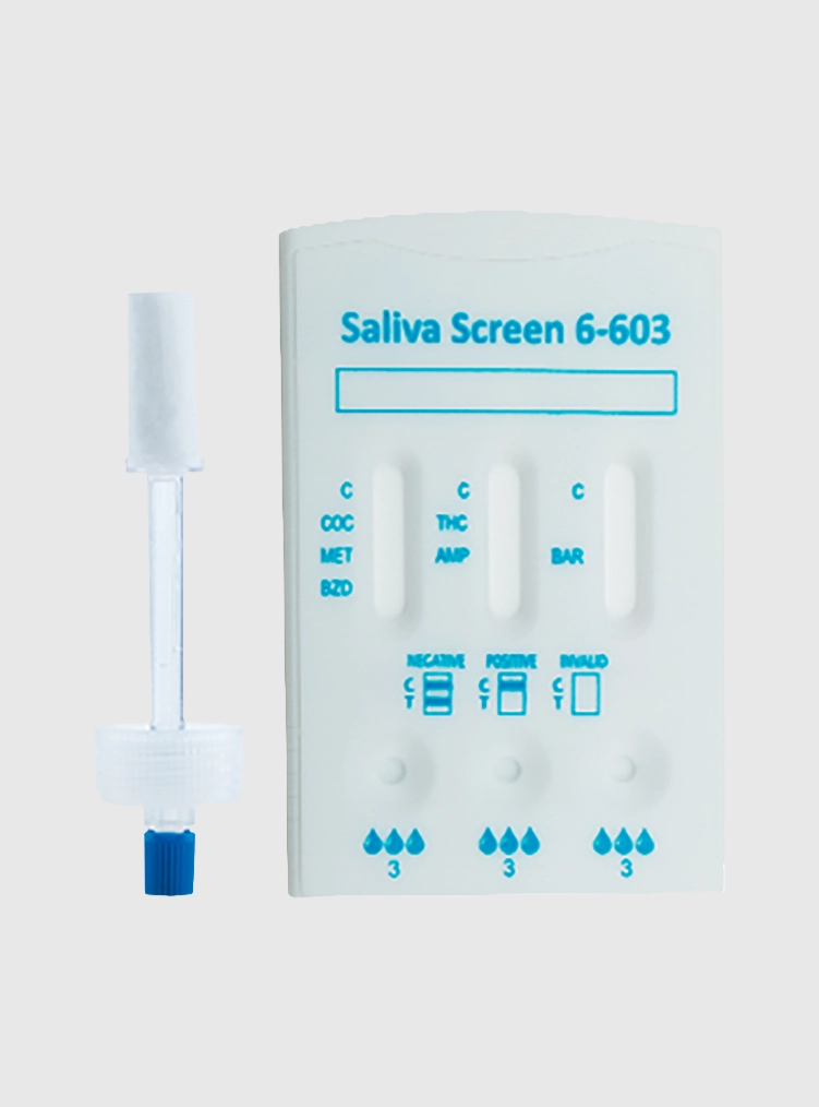 Test de saliva multi drogas - caja de 20 tests para 6 drogas y 8 parámetros